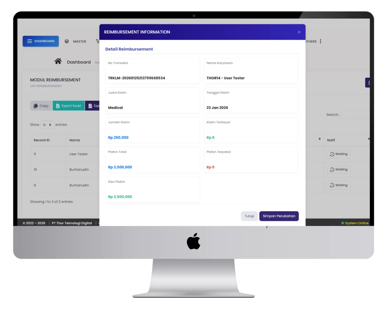 Modul Reimbursement